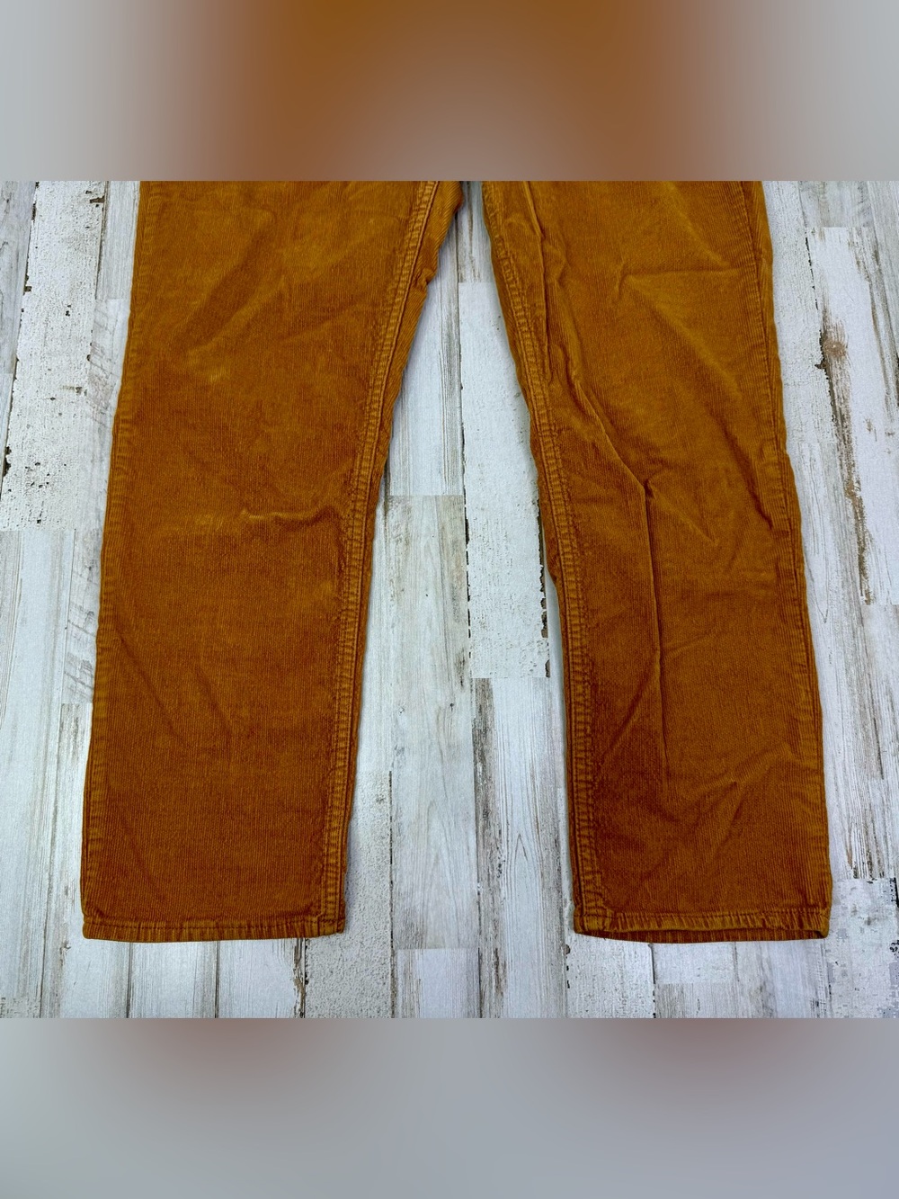 Gap Cigarette High Rise Brown Corduroy Pants 32/14R Tan Cotton Spandex - Picture 3 of 11